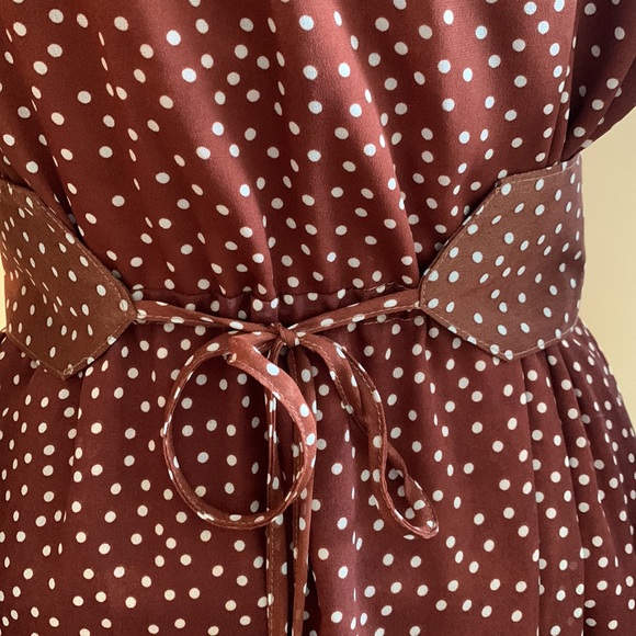 Brown white polka dot dress by Uli Herzner - Picture 5 of 13